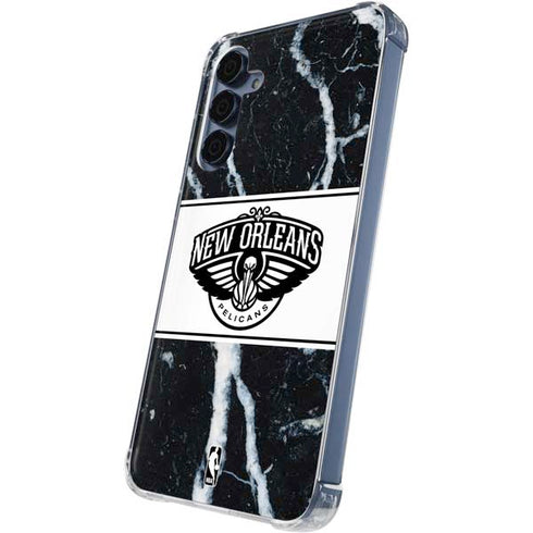 NBA New Orleans Pelicans Marble Galaxy S24 Clear Case